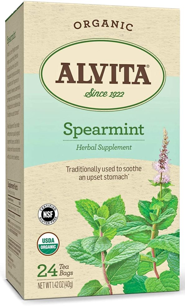 Best Spearmint Tea Spearmint Tea For Pcos The Top Supplements   Alvita Spearmint Organic Tea Bags 595xh 