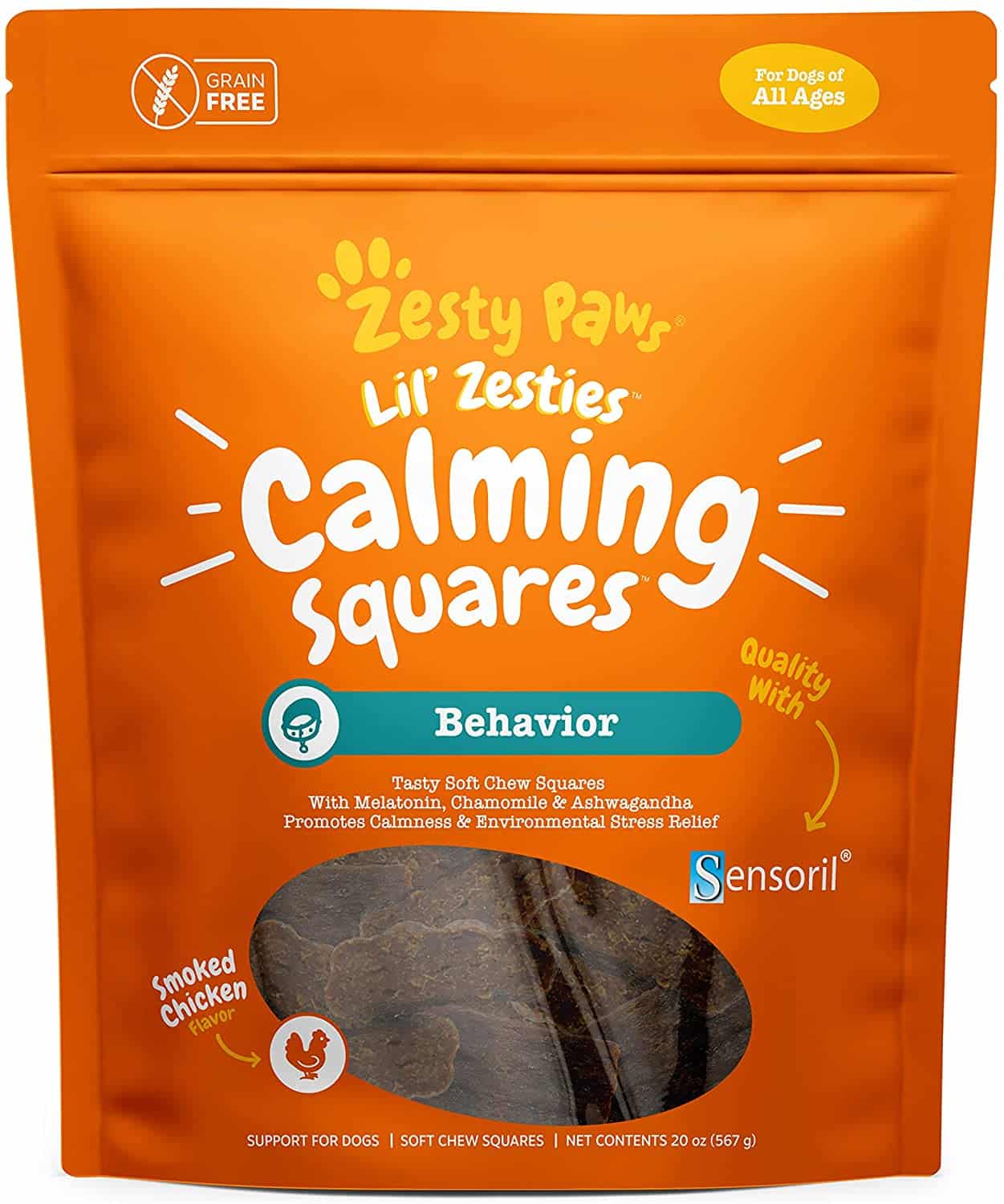 The Best Melatonin For Dogs The Top Supplements   Zesty Paws Calming Squares 