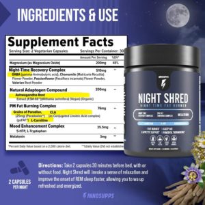 night shred review, night shred reviews, inno supps night shred, innosupps night shred