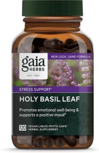 Manage stress and reduce psychological stressors by taking a holy basil leaf supplement, promoting positive health of the brain and nervous system. Holy basil, along with its ability to lower cortisol levels naturally, can also improve sleep quality and help with mental clarity.
