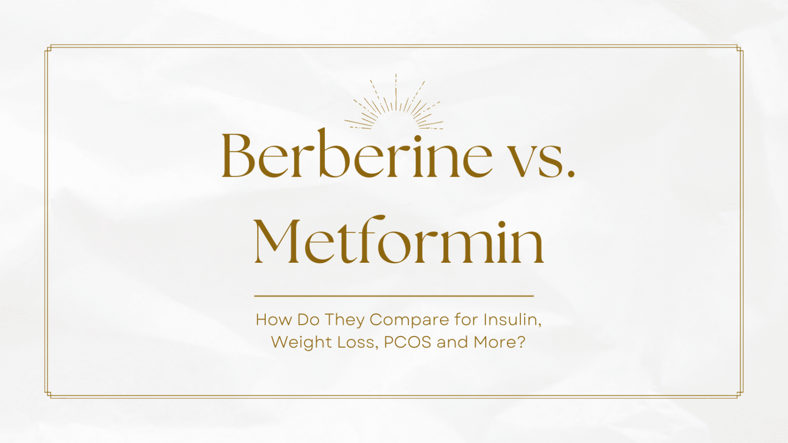 Berberine vs Metformin How Do They Compare? The Top Supplements